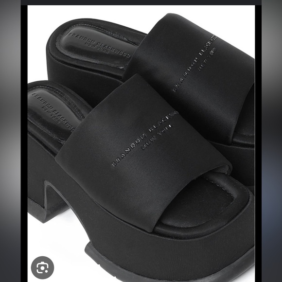 BRANDON BLACKWOOD platform slides - summer slides SIZE 37 Euro - 6.5 USA - Picture 3 of 4
